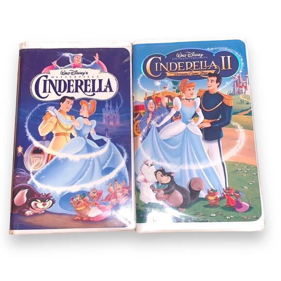 Cinderella VTG VHS Disney set of 2 clam shell packaging - Picture 1 of 11